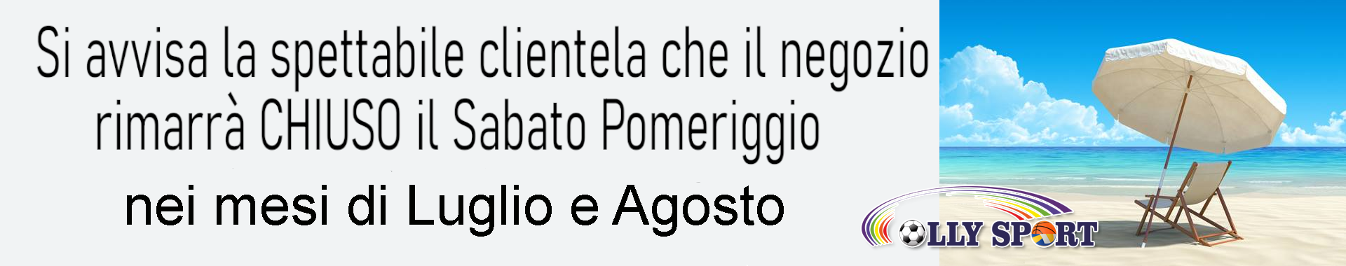 chiusura sabato 